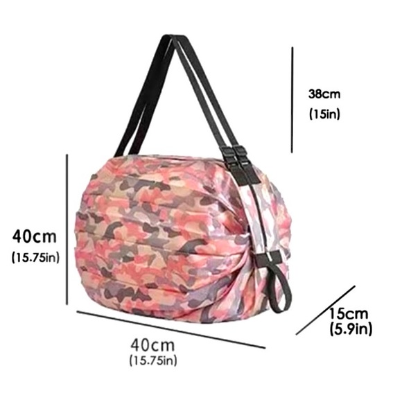 NEW Camo Print Adjustable Straps Weekender Overnight Travel Carry-On Bag - Picture 7 of 12
